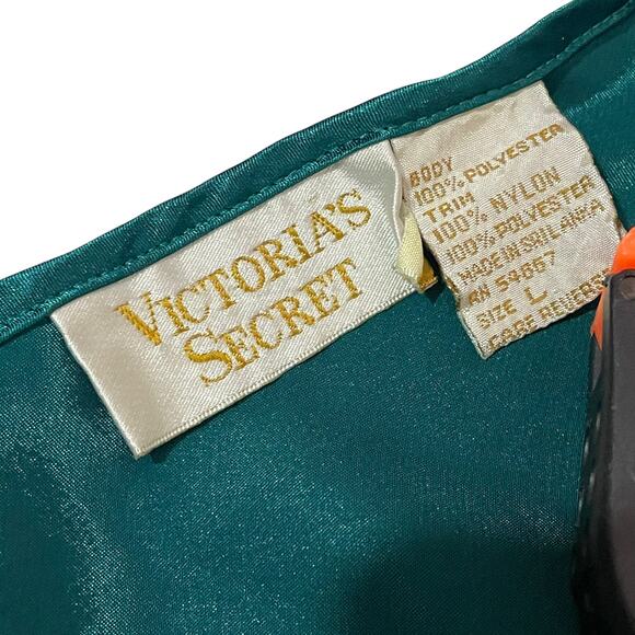 Victoria’s Secret Gold Label Lace Satin Gown - Green - Large - Picture 10 of 11